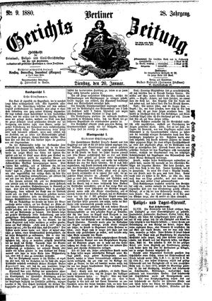 Berliner Gerichts-Zeitung on Jan 20, 1880
