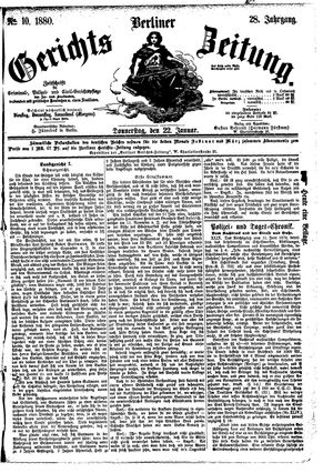 Berliner Gerichts-Zeitung on Jan 22, 1880