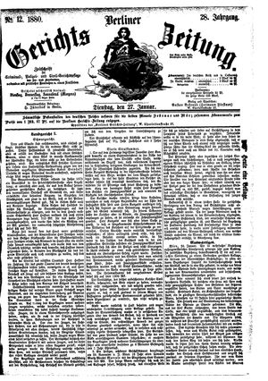 Berliner Gerichts-Zeitung vom 27.01.1880