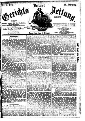 Berliner Gerichts-Zeitung vom 05.02.1880