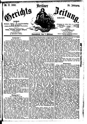 Berliner Gerichts-Zeitung vom 07.02.1880