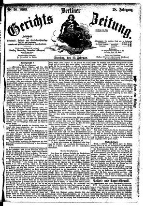 Berliner Gerichts-Zeitung vom 10.02.1880