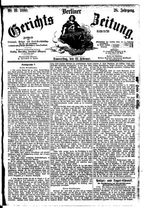 Berliner Gerichts-Zeitung vom 12.02.1880