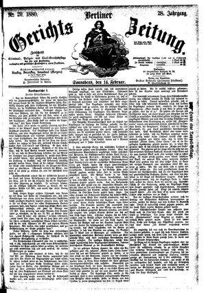 Berliner Gerichts-Zeitung vom 14.02.1880