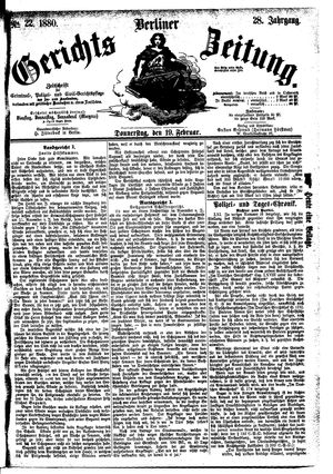 Berliner Gerichts-Zeitung vom 19.02.1880