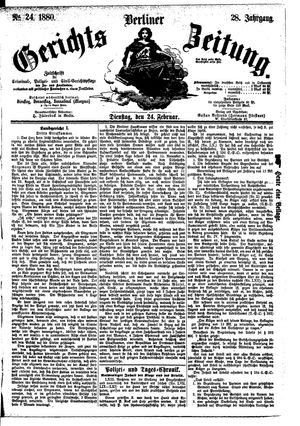 Berliner Gerichts-Zeitung vom 24.02.1880