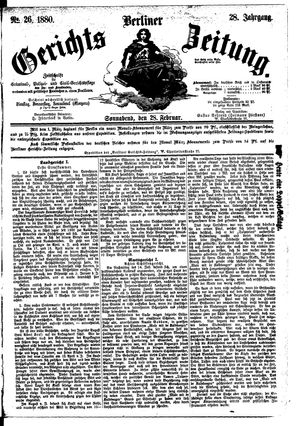 Berliner Gerichts-Zeitung vom 28.02.1880