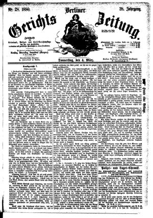 Berliner Gerichts-Zeitung vom 04.03.1880