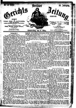 Berliner Gerichts-Zeitung vom 11.03.1880