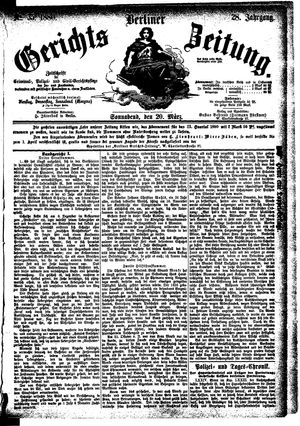 Berliner Gerichts-Zeitung vom 20.03.1880