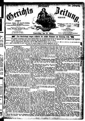 Berliner Gerichts-Zeitung on Mar 25, 1880