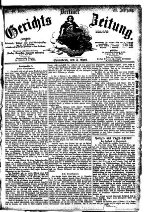 Berliner Gerichts-Zeitung on Apr 3, 1880
