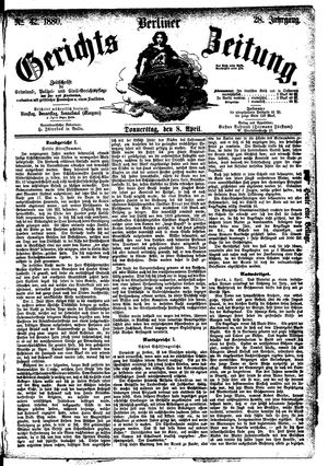 Berliner Gerichts-Zeitung on Apr 8, 1880