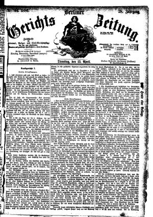Berliner Gerichts-Zeitung vom 13.04.1880