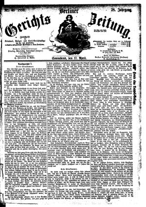 Berliner Gerichts-Zeitung vom 17.04.1880