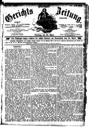 Berliner Gerichts-Zeitung on Apr 20, 1880