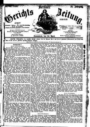 Berliner Gerichts-Zeitung vom 24.04.1880