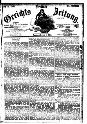 Berliner Gerichts-Zeitung vom 01.05.1880
