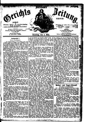 Berliner Gerichts-Zeitung on May 4, 1880