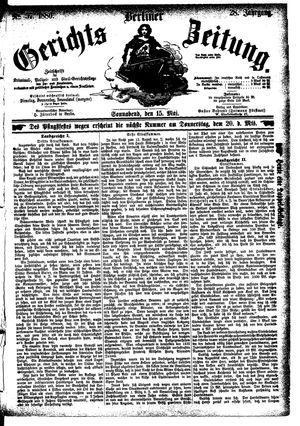 Berliner Gerichts-Zeitung vom 15.05.1880