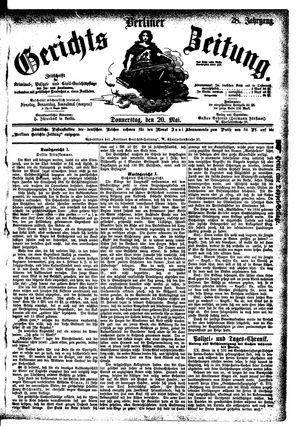 Berliner Gerichts-Zeitung vom 20.05.1880