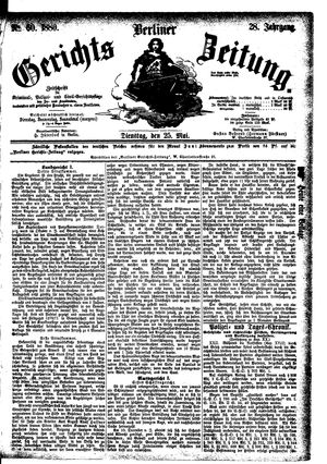 Berliner Gerichts-Zeitung vom 25.05.1880
