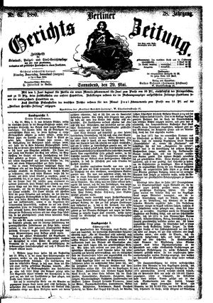 Berliner Gerichts-Zeitung vom 29.05.1880