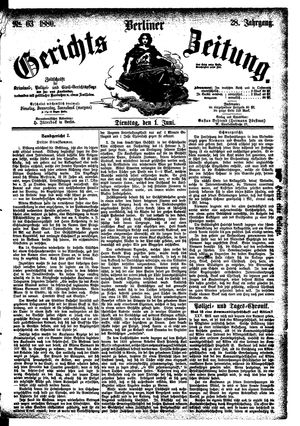 Berliner Gerichts-Zeitung vom 01.06.1880