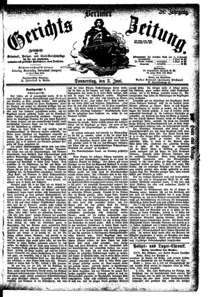 Berliner Gerichts-Zeitung vom 03.06.1880