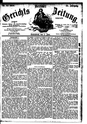 Berliner Gerichts-Zeitung vom 05.06.1880