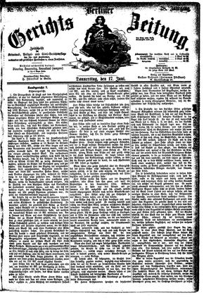 Berliner Gerichts-Zeitung vom 17.06.1880