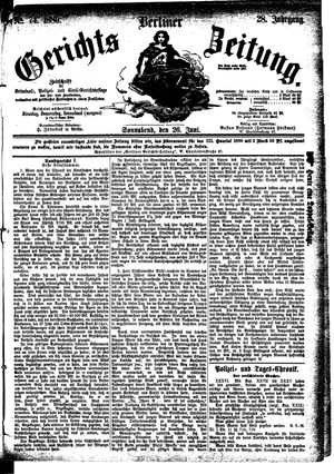 Berliner Gerichts-Zeitung vom 26.06.1880
