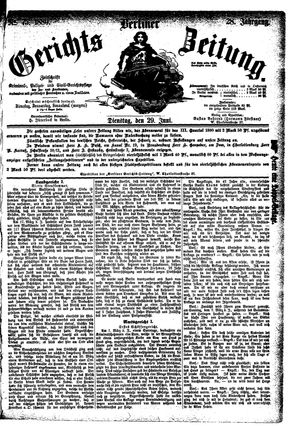 Berliner Gerichts-Zeitung vom 29.06.1880