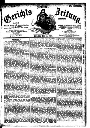 Berliner Gerichts-Zeitung vom 13.07.1880