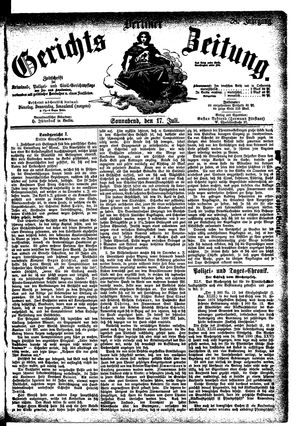 Berliner Gerichts-Zeitung vom 17.07.1880