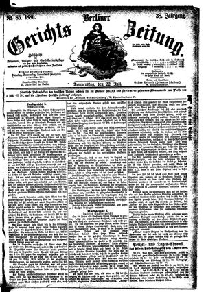 Berliner Gerichts-Zeitung vom 22.07.1880