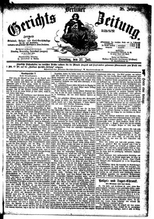 Berliner Gerichts-Zeitung vom 27.07.1880