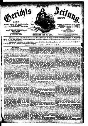 Berliner Gerichts-Zeitung vom 31.07.1880