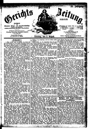 Berliner Gerichts-Zeitung vom 03.08.1880