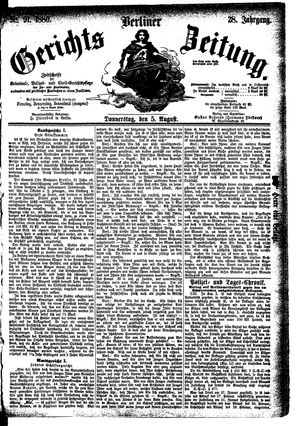Berliner Gerichts-Zeitung vom 05.08.1880