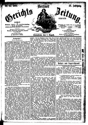 Berliner Gerichts-Zeitung vom 07.08.1880