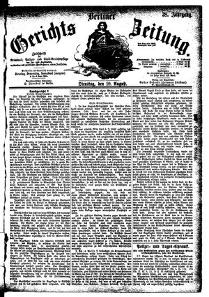 Berliner Gerichts-Zeitung on Aug 10, 1880
