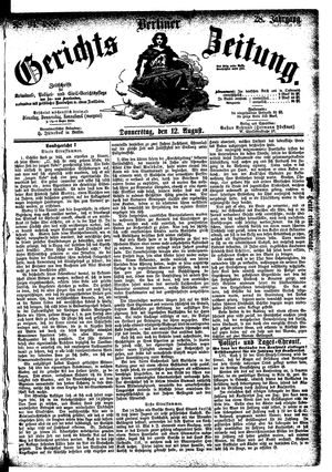 Berliner Gerichts-Zeitung vom 12.08.1880