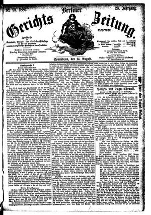 Berliner Gerichts-Zeitung vom 14.08.1880