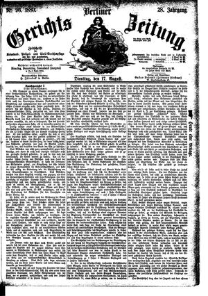 Berliner Gerichts-Zeitung vom 17.08.1880