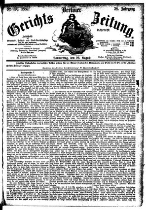 Berliner Gerichts-Zeitung vom 26.08.1880