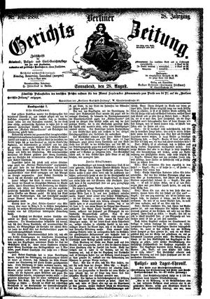 Berliner Gerichts-Zeitung vom 28.08.1880