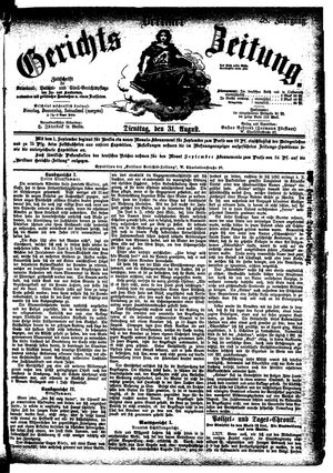 Berliner Gerichts-Zeitung vom 31.08.1880