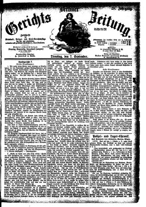 Berliner Gerichts-Zeitung vom 07.09.1880