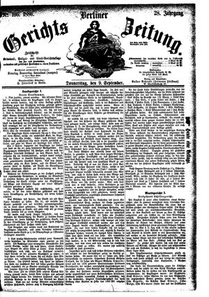 Berliner Gerichts-Zeitung vom 09.09.1880